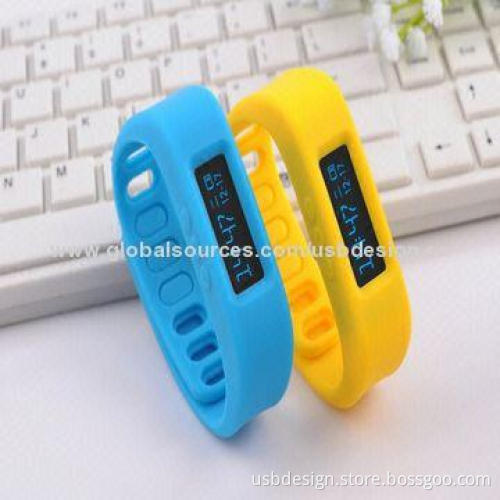 2014 Hot Health Bluetooth Intelligent Wristbands, Made of Silicone, Rated Capacity of 80mAh